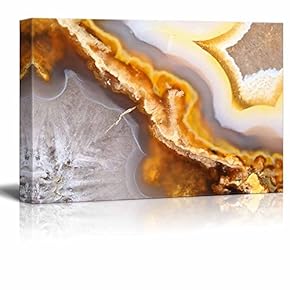 Canvas Wall Art - Abstract Agate Slice Pattern - Giclee Print Gallery Wrap Modern Home Art Ready to Hang - 12" x 18"