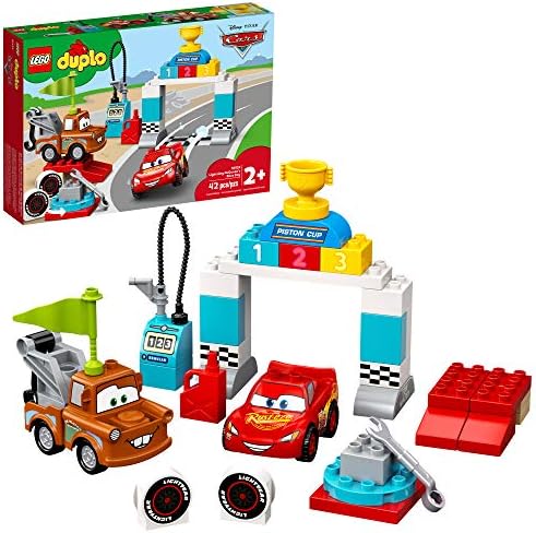 LEGO DUPLO Disney and Pixar Cars Lightning McQueen’s Race Day 10924 Toddler Toy with Lightning McQueen and Mater; Great Gift for Kids Who Love Race Car Toys and Tow Trucks, New 2020 (42 Pieces) LEGO DUPLO Disney and Pixar Cars Lightning McQueen’s Race Day 10924 Toddler Toy with Lightning McQueen and Mater; Great Gift for Kids Who Love Race Car Toys and Tow Trucks, New 2020 (42 Pieces)