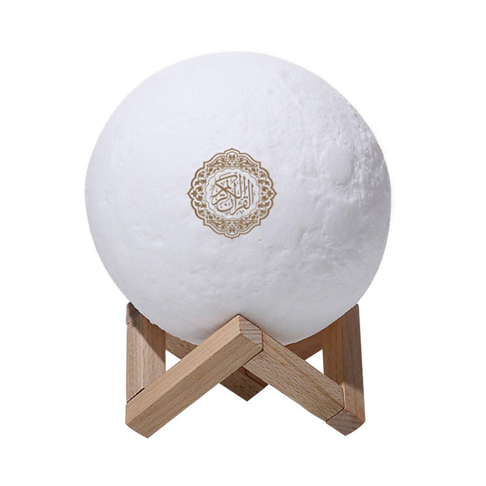 QOONESTL Mood Lights,Quran Touch Moon Lamp 3D Printed Moon Light Night Light with Remote Control, Lighting Reciter LED Lamp Portable Quran Bluetooth Speaker For Home Decoration,Gifts for Friendsh