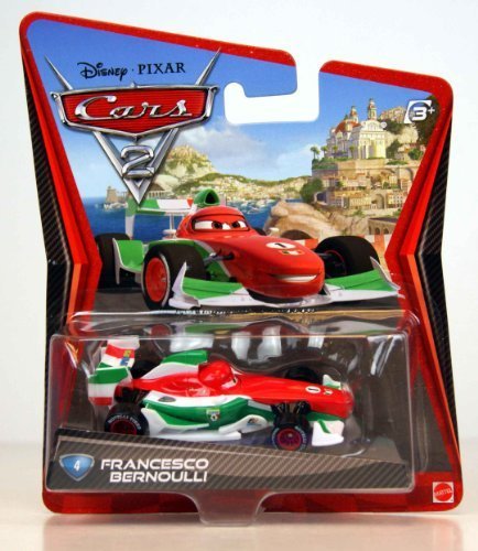 Francesco Bernoulli #4 * Cars 2 * Disney / Pixar 1:55 Scale 2011 Die-Cast Vehicle - Disney Pixar Cars 2 Francesco Bernoulli #4 (Red, White & Green)