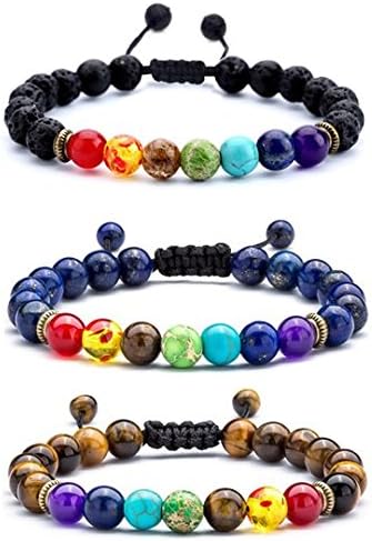Pooja Gems 8mm Multi Colour Natural Agate Stone Bracelet