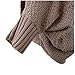 LOBiI78lu Women's Batwing Knitted Long Cardigan Sweater Coat Warm Jumper,Khaki,One Size