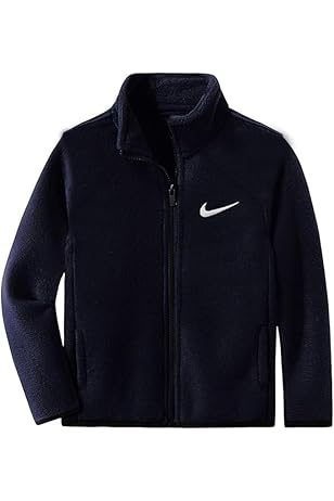 Nike Polar Swoosh Fleece Full Zip Jacket (US, Numeric, 6, Regular, Black)  at Amazon Men's Clothing store