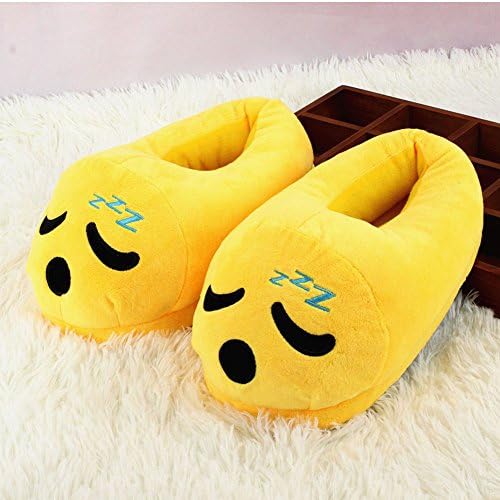 JUIOKK Cute Plush Emoji Slippers,Family Winter Warm Fluffy Shoes For Men Women Boy Girl
