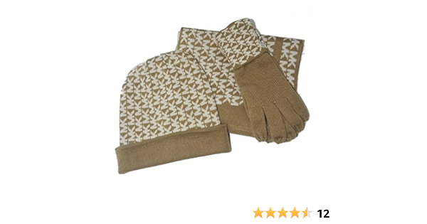 mk gloves and scarf
