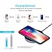 Wireless Charger Qi Fast Charging Pad Quick Charge QC 2.0 3.0 Adapter 10W Compatible Samsung Galaxy S10 S8 S9 Note & 7.5W iPhone 11 Pro Max X 8 Plus Xs XR Moto Oneplus All Qi-Enabled Phones