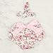puseky Newborn Baby Girl Auntie Clothes Romper Floral Shorts with Headband Summer Outfits Cute Baby Girl Auntie Outfits 0-6 Months