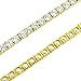 14k Gold Finish Lab Diamond Solitaire Tennis Link Iced Out Necklace 20