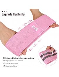 ZJTL bandas de resistencia, bandas de resistencia de tela para piernas y botón: 3 unidades (funda de transporte incluida)