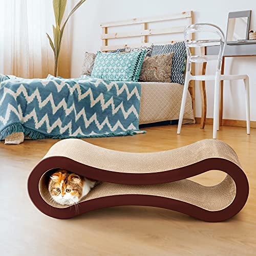 ScratchMe Cat Scratcher Cardboard, Scratching Pad House Bed Furniture