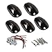 5pcs Black Smoked Lens Cab Roof Marker Lights, KOMAS Roof Top Lamp Clearance Running Light Replacement + T10 Set for Truck SUV 1999-2002 Dodge Ram 1500 2500 3500 4500 (Black Smoked Lens Without Bulbs)