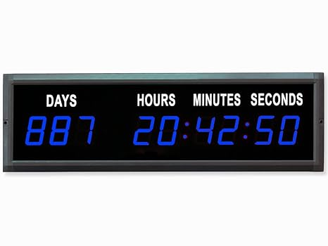 EU 1.8'' Blue Color LED Countdown Clock Days Hours Minutes And Seconds