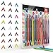 ARTEZA 24 Woodless Colored Pencils Set, Soft Core, Pre -Sharpened, Art Coloring Pencils