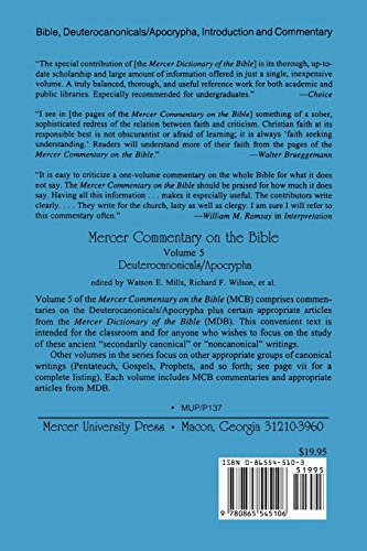 MCOB VOL 5 DEUTEROCANOCICALS/APOCR (Mercer Commentary on the Bible)