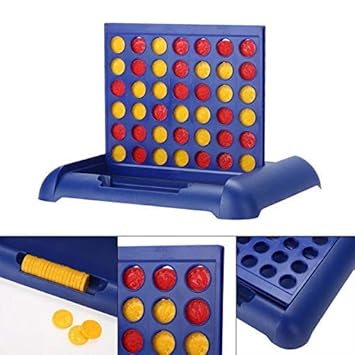 aarav enterprise Plastic Kids Connect 4 Game in a Row Standard (Blue, Kids Connect 4 Educational Board Game)