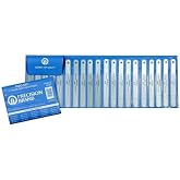 Precision Brand 19740 Steel Thickness Feeler Gage Poc-Kit Assortment, 1/2" Width, 5" Length, 20 Blades