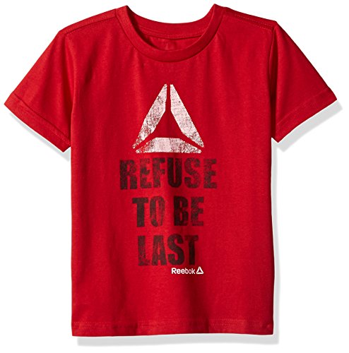 Reebok Little Boys' Short Sleeve Tee, 2021-Haute Red, 6