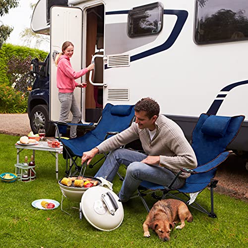 CAMBYSO ExtraLarge Camping Chair Heavy Duty Beach Chair Reclining Lawn