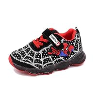 ROKIDS Kids Toddler Boys Spiderman Light Up Shoes Girls LED Sneaker Black 8 Little Kid