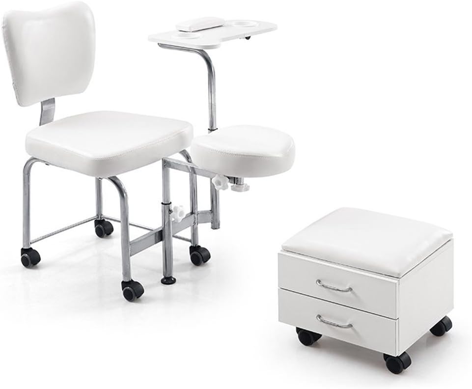 SalonTrolley Nail Table Professional Salon Beauty Stool Set Hairdressing Trolley for Manicure Pedicure Nails Cart Chair Salon SPA With Drawers, black: Sports & Outdoors