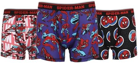 Spider-Man Web and Small Symbol Boxer Briefs (XLarge (40-42)) Red