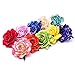 CellElection Two Methods of Use Rose Flower Hair Clips Flower Brooches Pin For Women Girls Lady(12 Pieces)