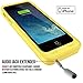 iPhone 5C / SE Battery Case, Alpatronix BX120plus 2400mAh Protective Rechargeable Portable Charging Case for iPhone SE, 5C, 5S Juice Bank Power Pack [MFi Certified & iOS 10+ Support or Below] - Yellow