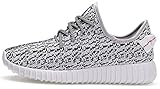 MOUFIT Men Women Non Slip Breathable Sneakers Unisex Couple Lightweight Athletic Gym Shoes White Grey 39
