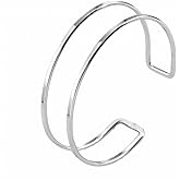 Minimalist Arm Cuff Gold Cuff Upper Arm Bracelet Dainty Layered Bangle Jewelry for Women