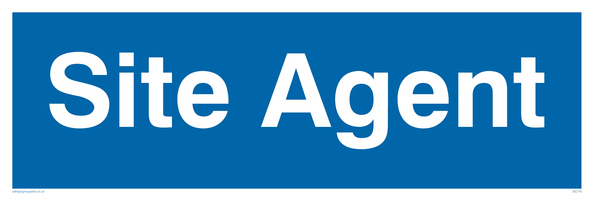 Pack of five - Site Agent Sign - 300x100mm - L31