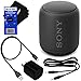 HeroFiber Sony Wireless Portable Bluetooth Speaker (XB10) with Extra Bass & Water-Resistance Design (Black) + USB Charging Cable + Wall Adapter + Aux Cable Ultra Gentle Cleaning Cloth