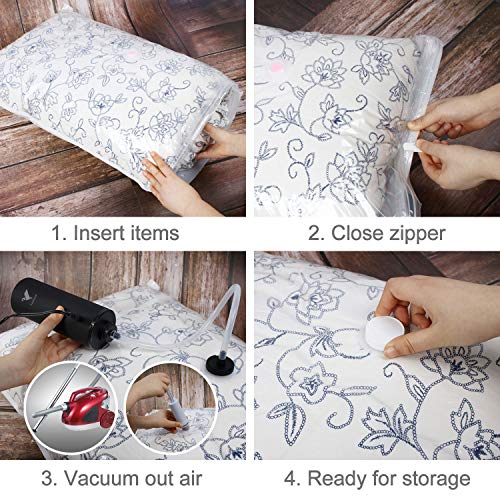 Vacbird Vacuum Storage Bags, 4 Pack (4 x Jumbo) Space Saver Storage