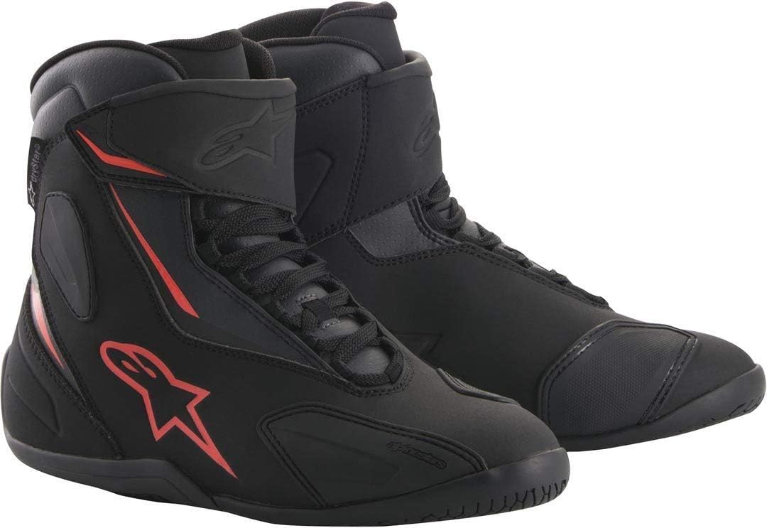 Alpinestars Fastback 2 Drystar® Waterproof Motorcycle Shoes, Black/Anthracite/Red, 10.5