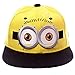 LiveOut Minion Kids Hip-Hop Baseball Cap With Adjustable Snapback - 50 Minion Stickers (Two Eye)