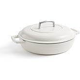 Martha by Martha Stewart 3.5 QT European Enameled Cast Iron Braiser w/Lid - Crescent Moon