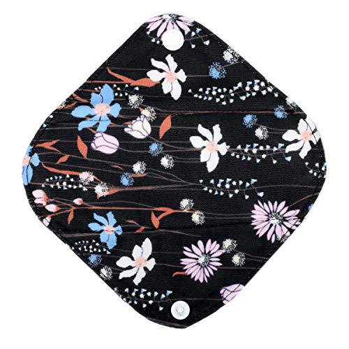 5 XS Panty Liners 1 Wet Bag Cloth Menstrual Pads Reusable Washable (Floral, XS Panty Liners)