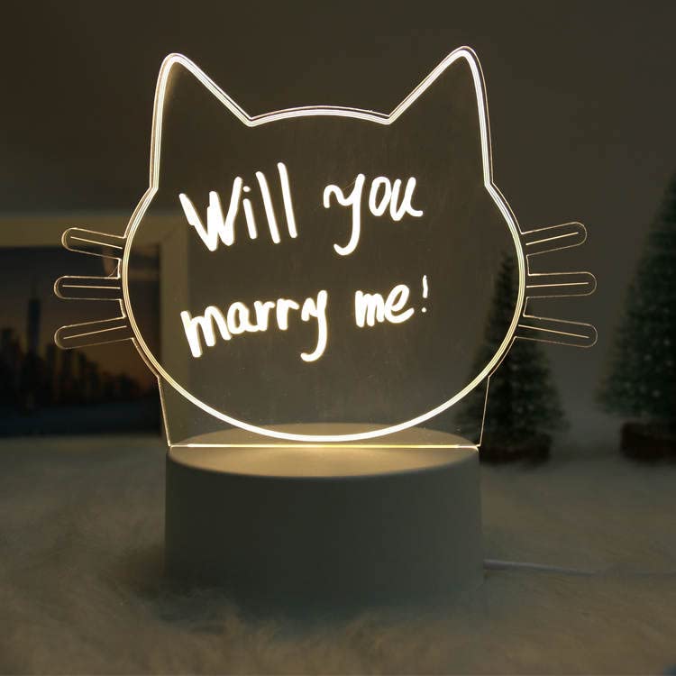 Personalised Gifts Message Dry Erase LED Lamps Friendship Best Friends Women Men Bestie BFF Birthday Unique Work Desk Daily Notes Message Board Surprise Thoughtful Special Reminder Boards Acrylic…