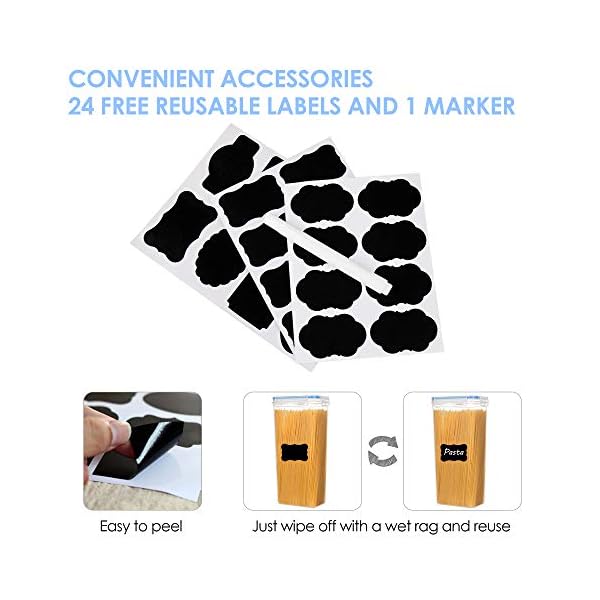 Vtopmart 2.8L Cereal Containers for Storage,Plastic BPA Free Kitchen Pantry Flour Storage,Dry Food Keepers,Set of 4 with…