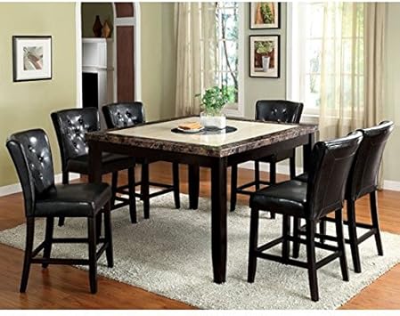 Amazon Com Belleview Black Finish Faux Marble Table Top Counter