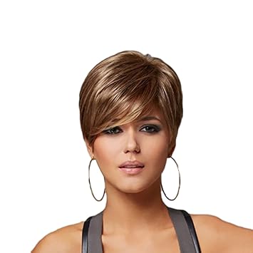Amazon Com Gradient Color High Temperature Fiber Short Women Wig