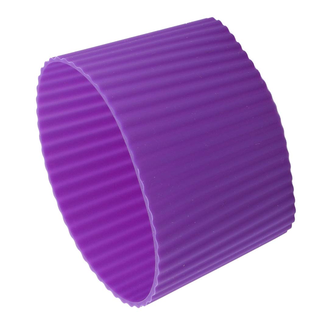 sourcingmap Silicone Anti-Slip Glass Bottle Mug Cone Cup Sleeve Protective Lid Purple — image 1