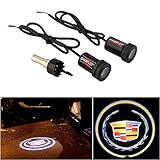 WONFAST® ® For Cadillac Car Auto Laser Projector Logo Illuminated Emblem Under Door Step courtesy Light Lighting symbol sign badge LED Glow Performance