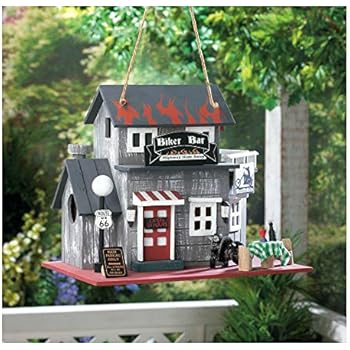 Amazon Com Biker Bar Harley Motorcycle Wood Fairy House Bird