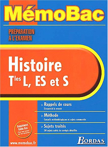 Histoire Tles L, ES et S