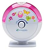 PureGuardian H1010P 14-Hour Ultrasonic Cool Mist Humidifier, Table Top, Pink with Kids Decals