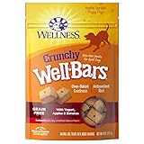 Wellness Crunchy WellBars Natural Grain Free Dog Treats, Yogurt, Apples & Bananas, 8-Ounce Bag