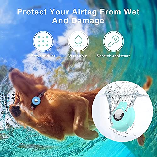 Airtag Dog Collar Holder [2 Pack] Silicone Waterproof Protective Air