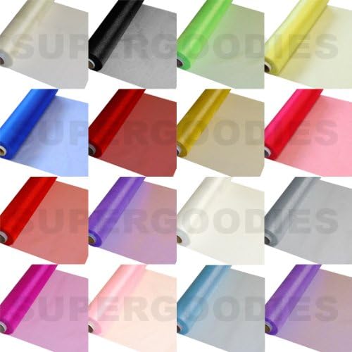 ORGANZA FABRIC IN 25m 10m & 5m Metre ROLLS 29cm WIDE CHAIR BOW SASH TABLE RUNNER, WEDDING DECORATION, CELEBRATION, EVENT, PARTY (RICH CHOCOLATE BROWN, 5m ROLL)