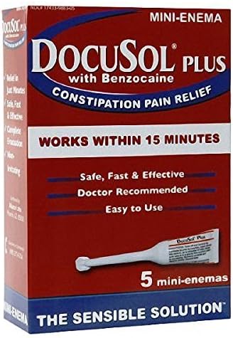 Docusol Plus Constipation Relief, Mini Enema - Buy Packs and SAVE (Pack of 3)
