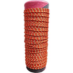 Loopze Women Polyester Twisted Cord Thread (Gold and Orange, 18 m)